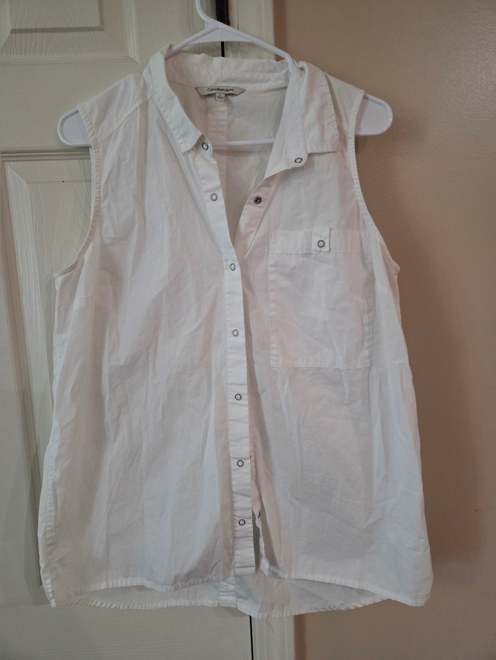 5 For 25💥Calvin Klein  White Button-Front Women's Blouse